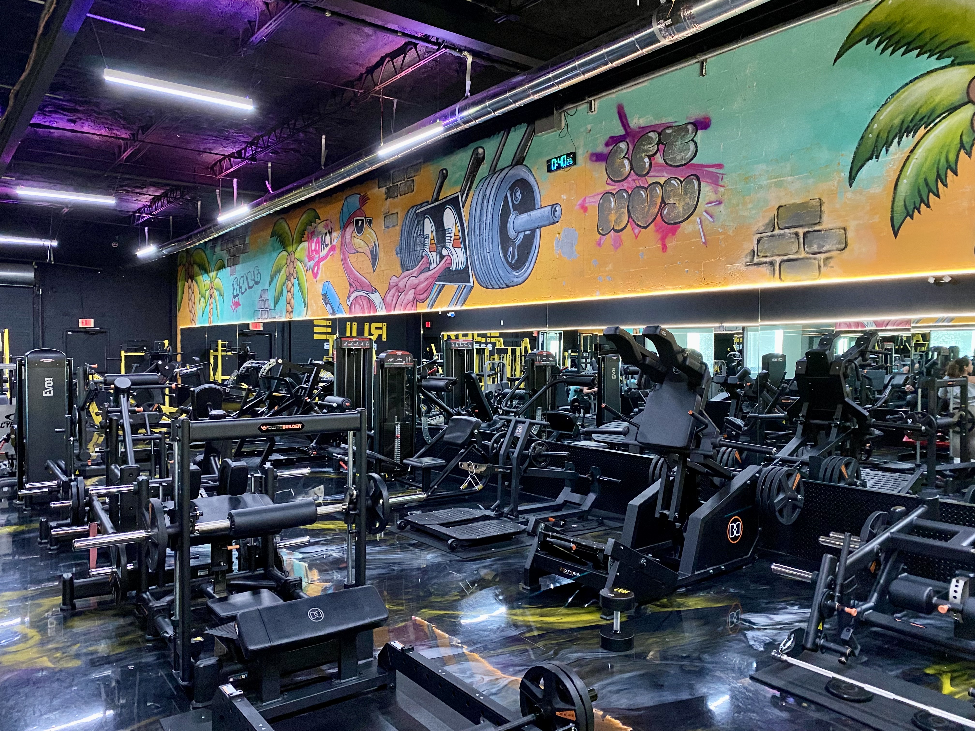 RULE Fitness interior - wide view of the training floor